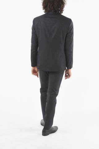 SARTO Lined Suit with Flap Pocket and Visible Stitching