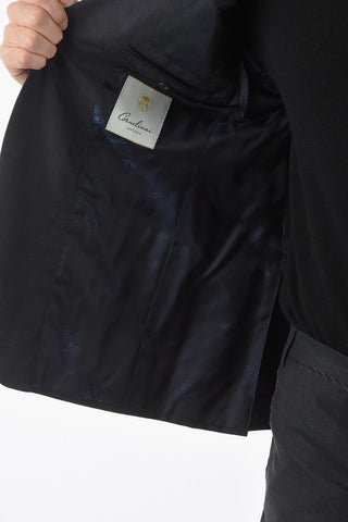 SARTO Lined Suit with Flap Pocket and Visible Stitching