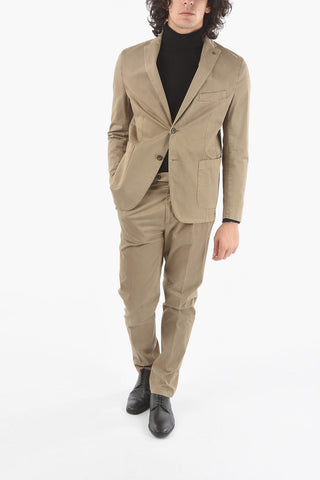 CC COLLECTION Cotton Half-Lined Suit with Welt Pocket