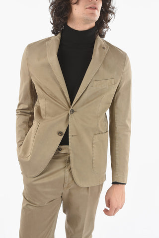 CC COLLECTION Cotton Half-Lined Suit with Welt Pocket