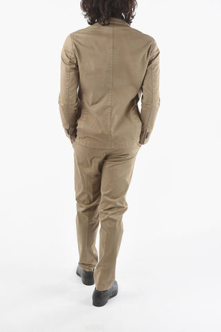 CC COLLECTION Cotton Half-Lined Suit with Welt Pocket