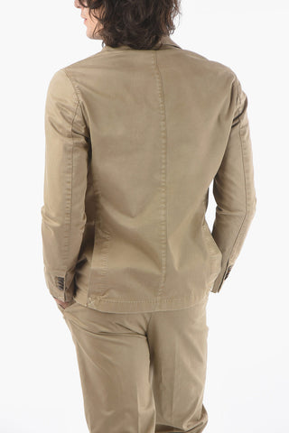 CC COLLECTION Cotton Half-Lined Suit with Welt Pocket