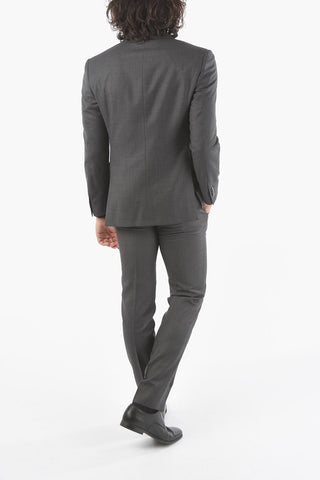 Flap Pocket ACADEMY Hopsack Motif Wool Suit with Flap Pocket