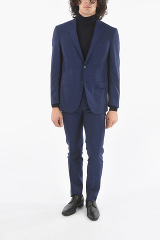 ACADEMY Lined Suit with Flap Pocket and Peak Lapel