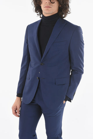 ACADEMY Lined Suit with Flap Pocket and Peak Lapel