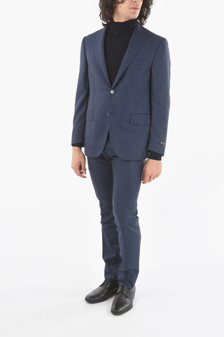 CC COLLECTION ACADEMY Lined Hopsack Suit with Flap Pocket