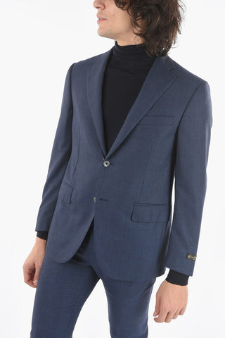 CC COLLECTION ACADEMY Lined Hopsack Suit with Flap Pocket
