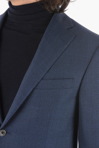 CC COLLECTION ACADEMY Lined Hopsack Suit with Flap Pocket