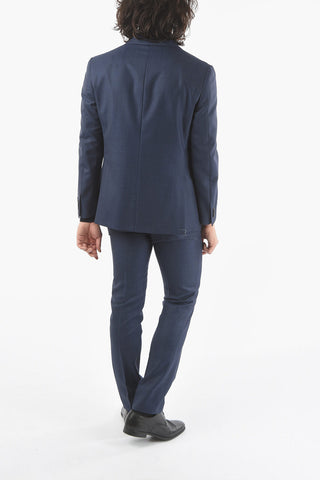 CC COLLECTION ACADEMY Lined Hopsack Suit with Flap Pocket