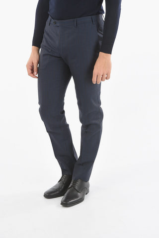 Lined Double-Breasted Pinstripes Suit with Flap Pocket