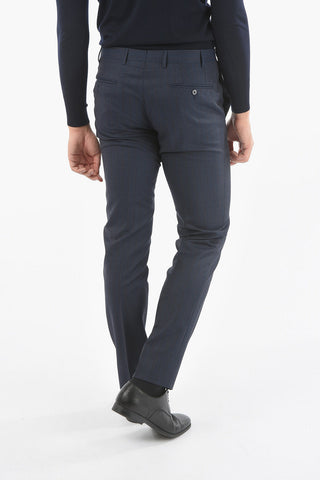 Lined Double-Breasted Pinstripes Suit with Flap Pocket