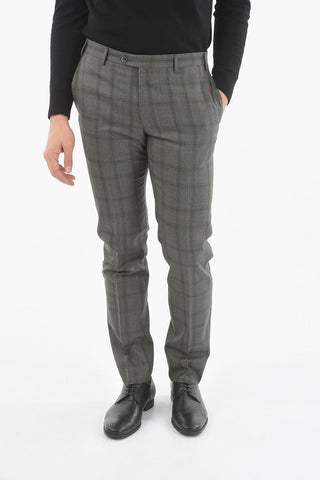 Abito Foderato GATE con Motivo Windowpane Check e Tasche ad Aletta