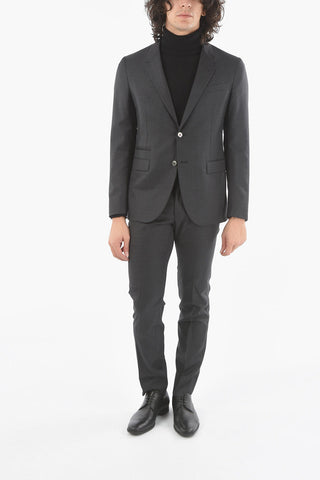 Flap Pocket LOOK Hopsak Motif Wool Suit