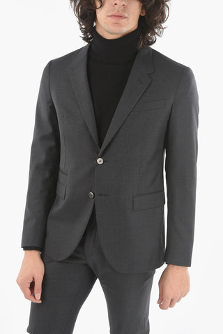 Flap Pocket LOOK Hopsak Motif Wool Suit