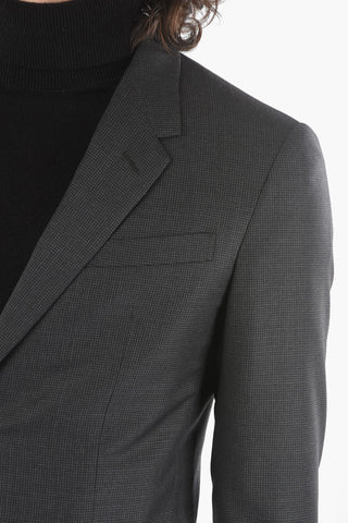 Flap Pocket LOOK Hopsak Motif Wool Suit