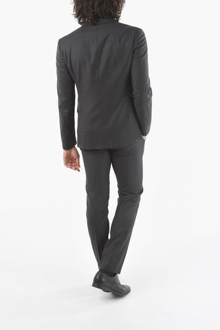 Flap Pocket LOOK Hopsak Motif Wool Suit