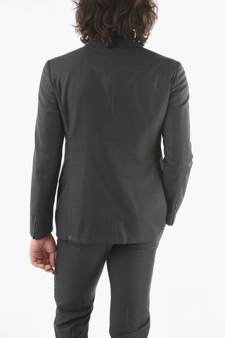 Flap Pocket LOOK Hopsak Motif Wool Suit