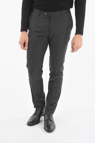 Flap Pocket LOOK Hopsak Motif Wool Suit
