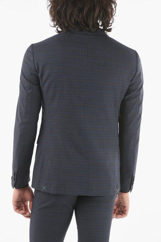 Abito 2 Bottoni LOOK con Motivo District Check