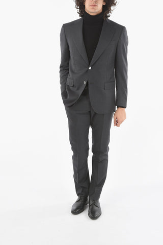 LEADER Lined Pinstripes Suit with Flap Pocket