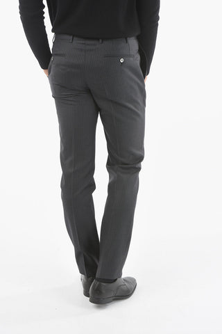 LEADER Lined Pinstripes Suit with Flap Pocket