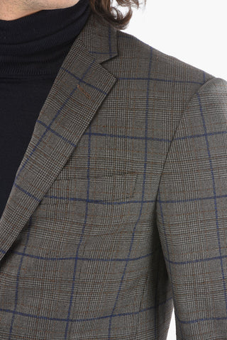 Lined Glen Plaid Suit with Side Vents