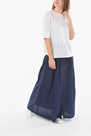 Linen Crewneck T-Shirt SLUB with Pocket