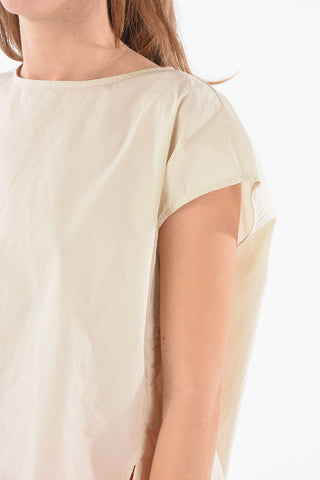 Short Sleeve Popeline Cotton Blouse