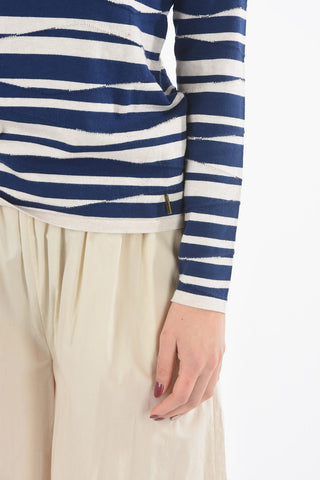 Striped Boat-Neck Sweater