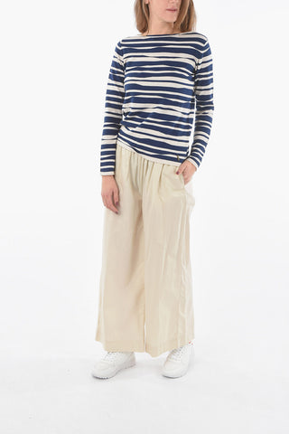 Striped Boat-Neck Sweater