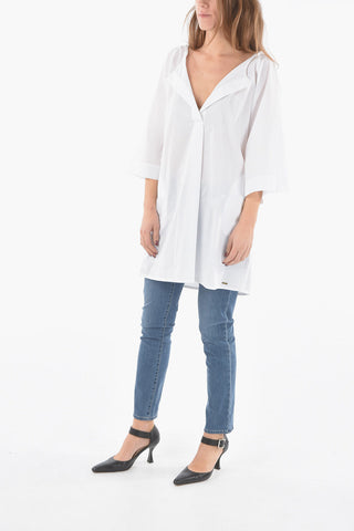 3/4 Sleeve Cotton Blouse