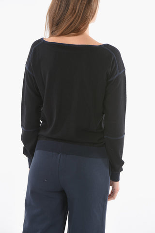 Contrasting Edge Cotton Blend LUXURY Sweater