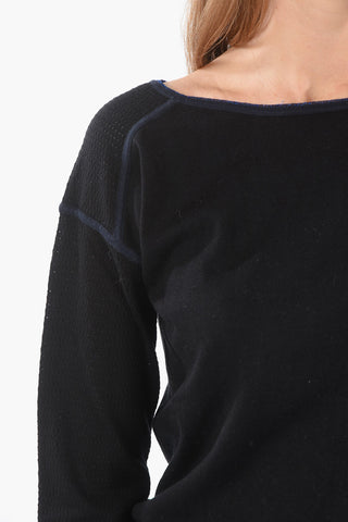 Contrasting Edge Cotton Blend LUXURY Sweater