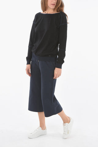 Contrasting Edge Cotton Blend LUXURY Sweater
