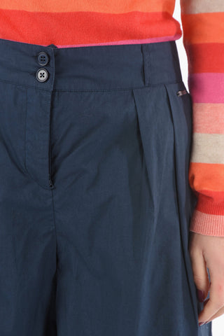 Cotton Popeline 2 Pleated Shorts