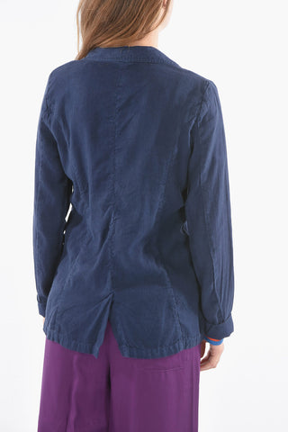 Flax and Cotton Center Vent 2-Button Blazer