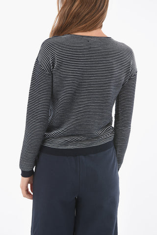 PENN-RICH Maglia Girocollo F-OTTOMAN a Righe Awning Bicolore