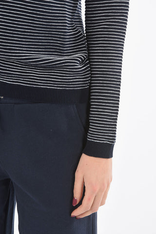 PENN-RICH Maglia Girocollo F-OTTOMAN a Righe Awning Bicolore