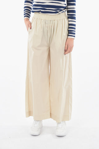 Drawstring Waist Popeline Cotton Pants