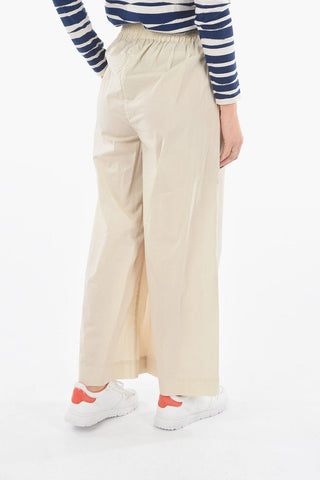 Drawstring Waist Popeline Cotton Pants