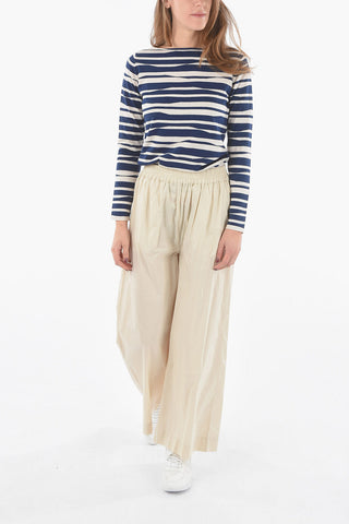 Drawstring Waist Popeline Cotton Pants