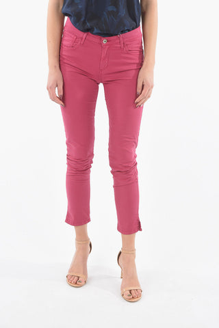 PENN-RICH Cotton Stretch CAPRI 5 Pockets Pants With Silver Buttons