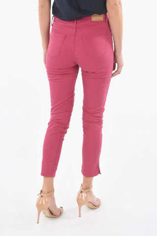 PENN-RICH Cotton Stretch CAPRI 5 Pockets Pants With Silver Buttons