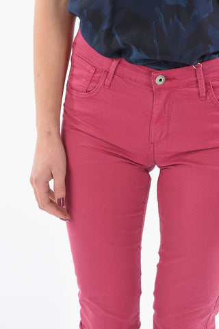 PENN-RICH Cotton Stretch CAPRI 5 Pockets Pants With Silver Buttons
