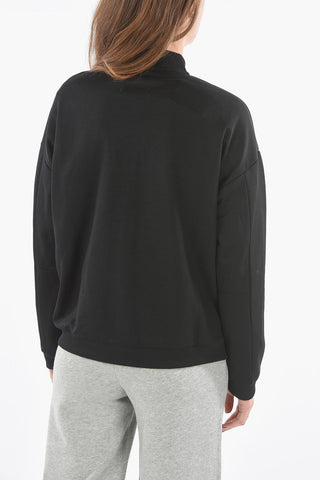Logoed and Snap Buttons Lightweight Bomber