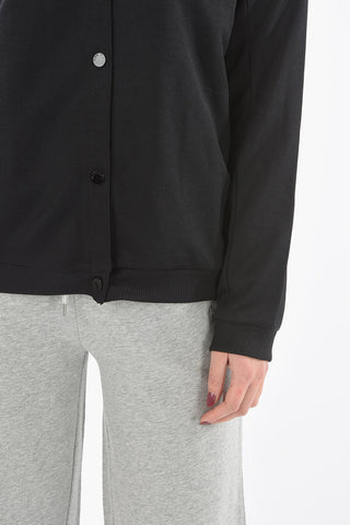 Logoed and Snap Buttons Lightweight Bomber