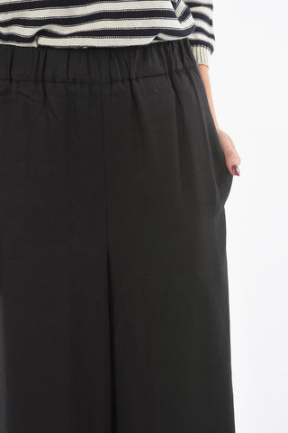High-Waist Twill FLUID Palazzo Pants