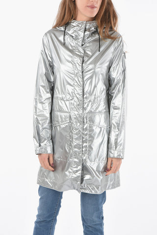 Parka CHANNEL Effetto Metallizzato con Cappuccio