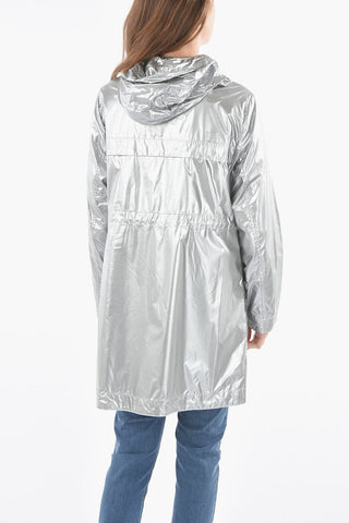 Parka CHANNEL Effetto Metallizzato con Cappuccio