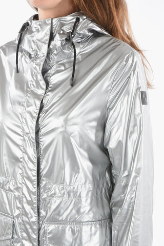 Parka CHANNEL Effetto Metallizzato con Cappuccio
